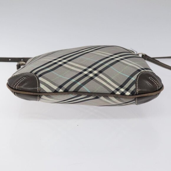 BURBERRY Nova Check Blue Label Shoulder Bag Nylon Gray Auth 114736 - Picture 6 of 15